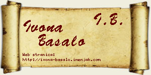 Ivona Basalo vizit kartica